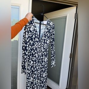Selkie XS “The Cocktail Jumpsuit” NWT dark blue/cream floral full length